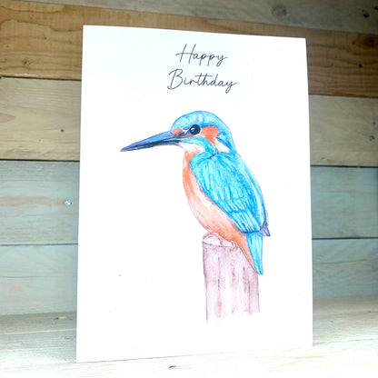 Beaky Blue The Kingfisher Birthday Card
