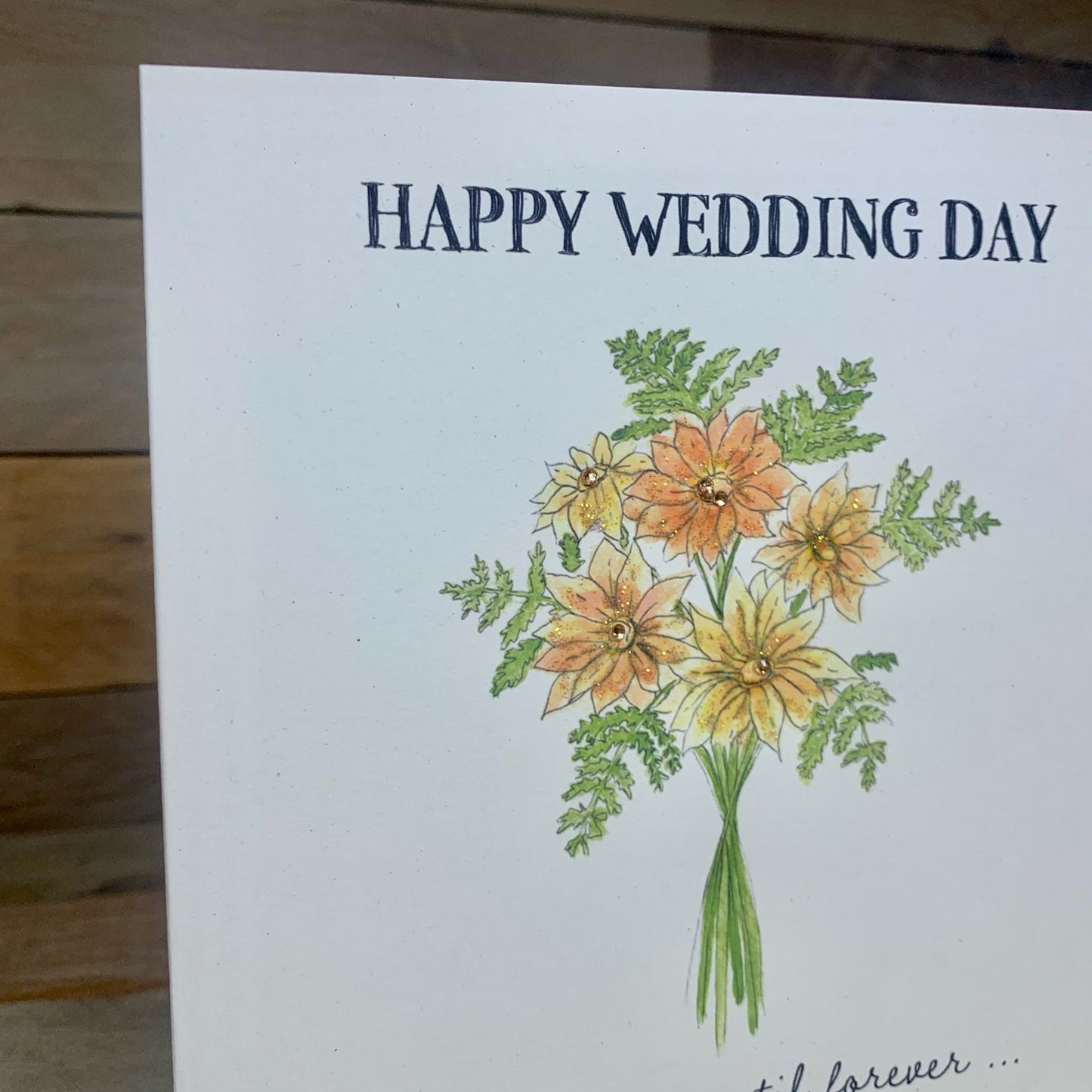 Wedding Bouquet Card - Arty Bee Designs 