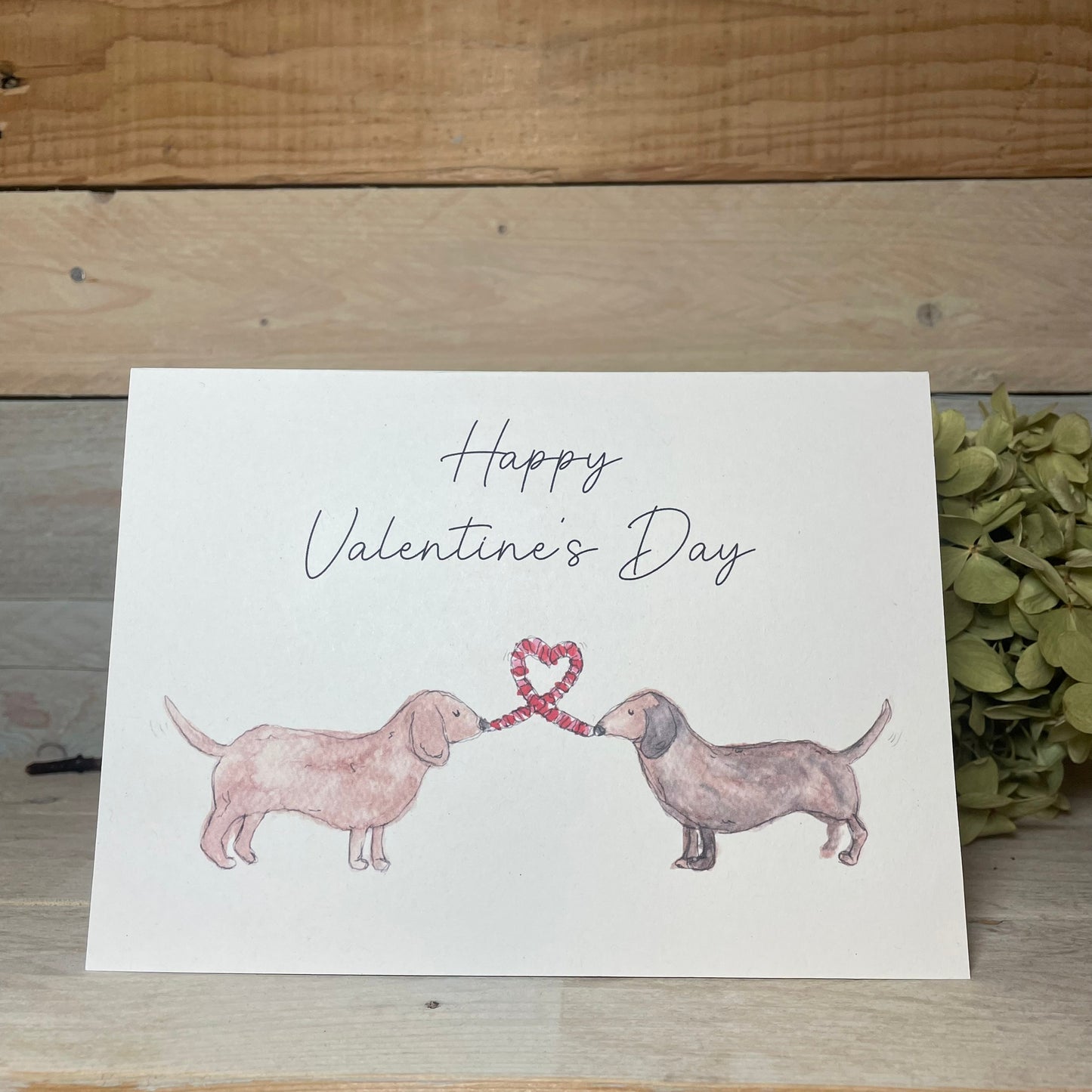 Sausage Dog Love Valentine's Card