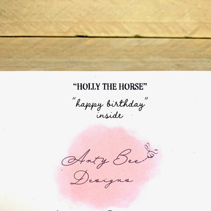 Hollie the Horse Birthday card