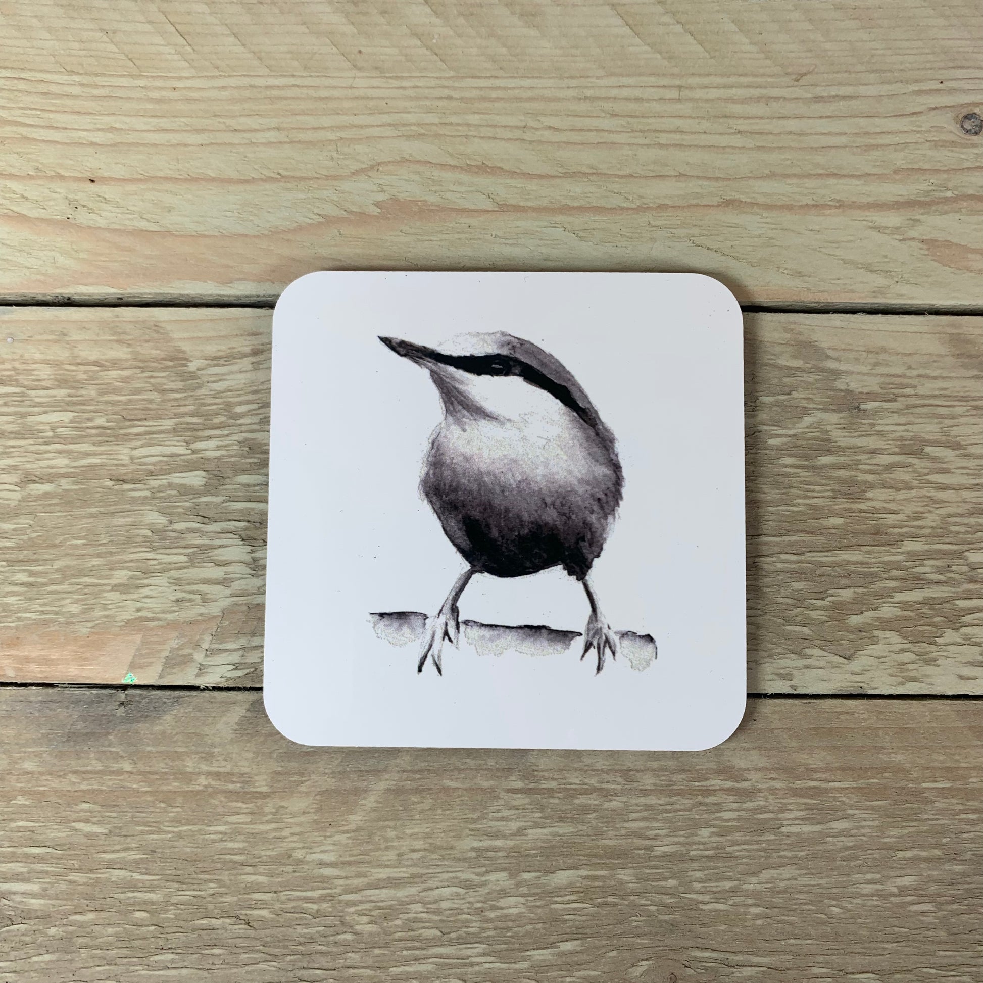 Nuthatch Coaster - Arty Bee Designs 