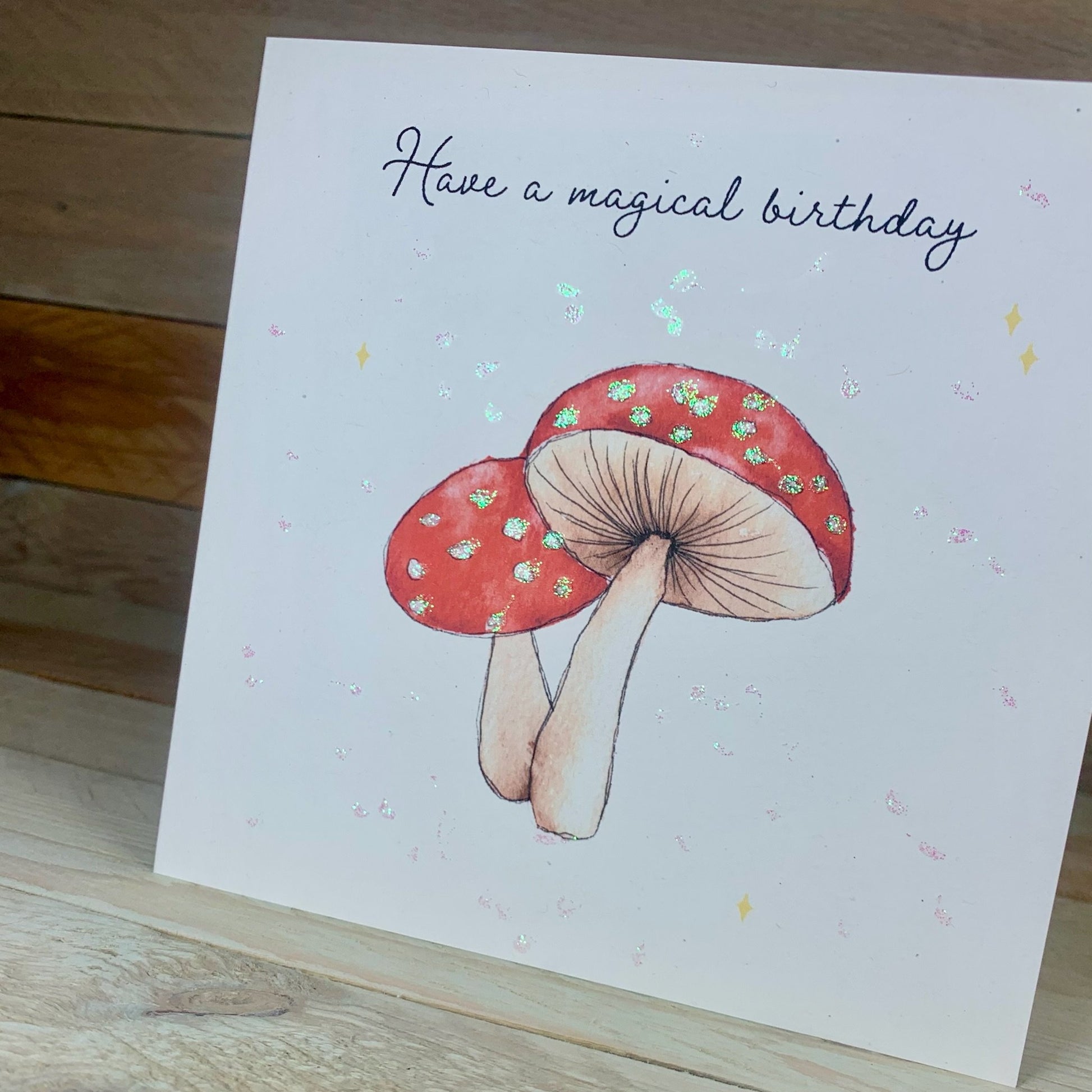 Toadstool Birthday Card - Arty Bee Designs 