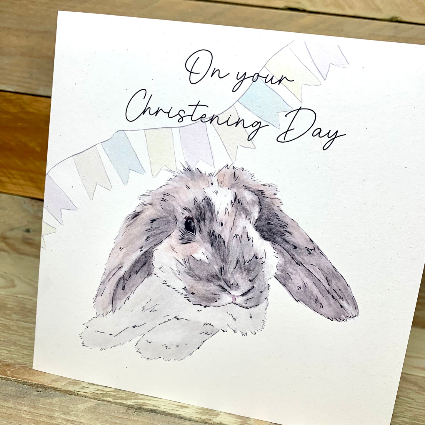 Just Benji The Bunny Christening Card