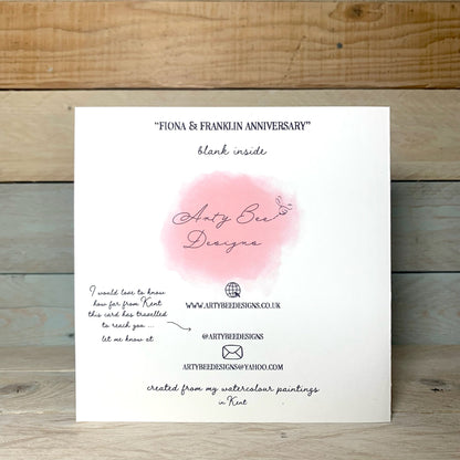 Fiona and Franklin Anniversary Card - Arty Bee Designs 