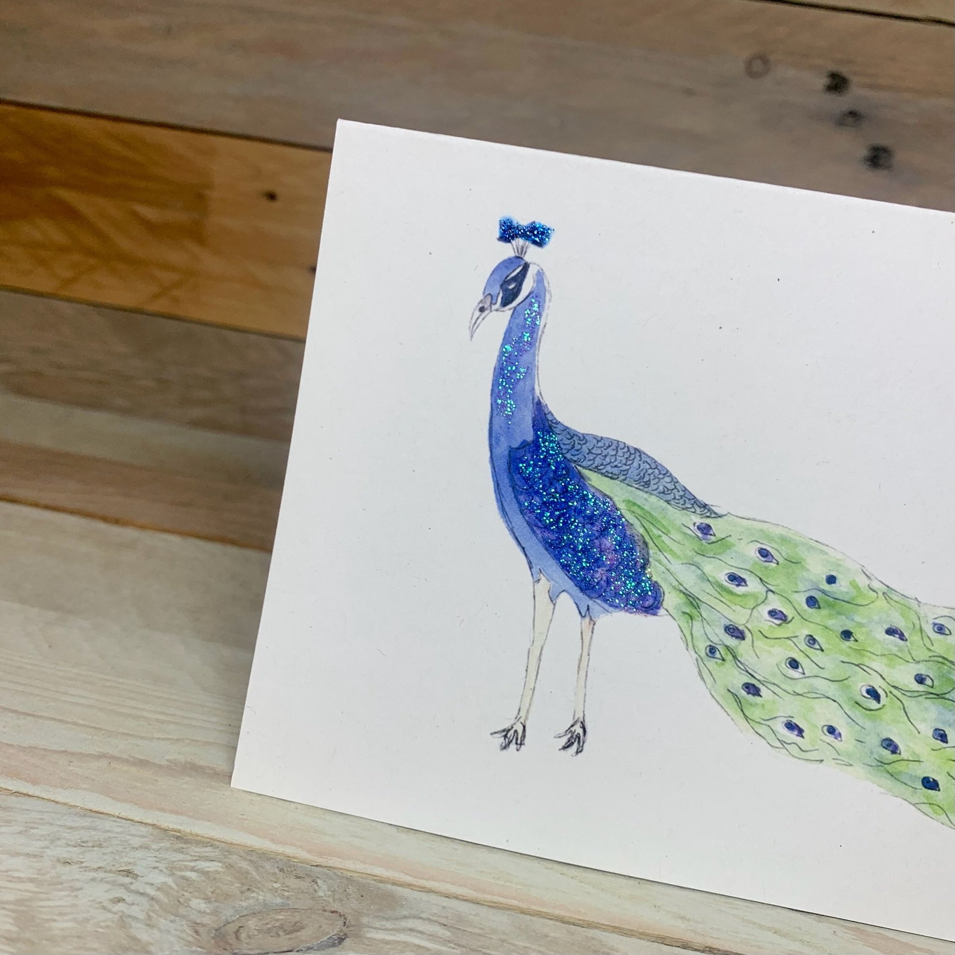 Penelope the Peacock Notelet - Arty Bee Designs 