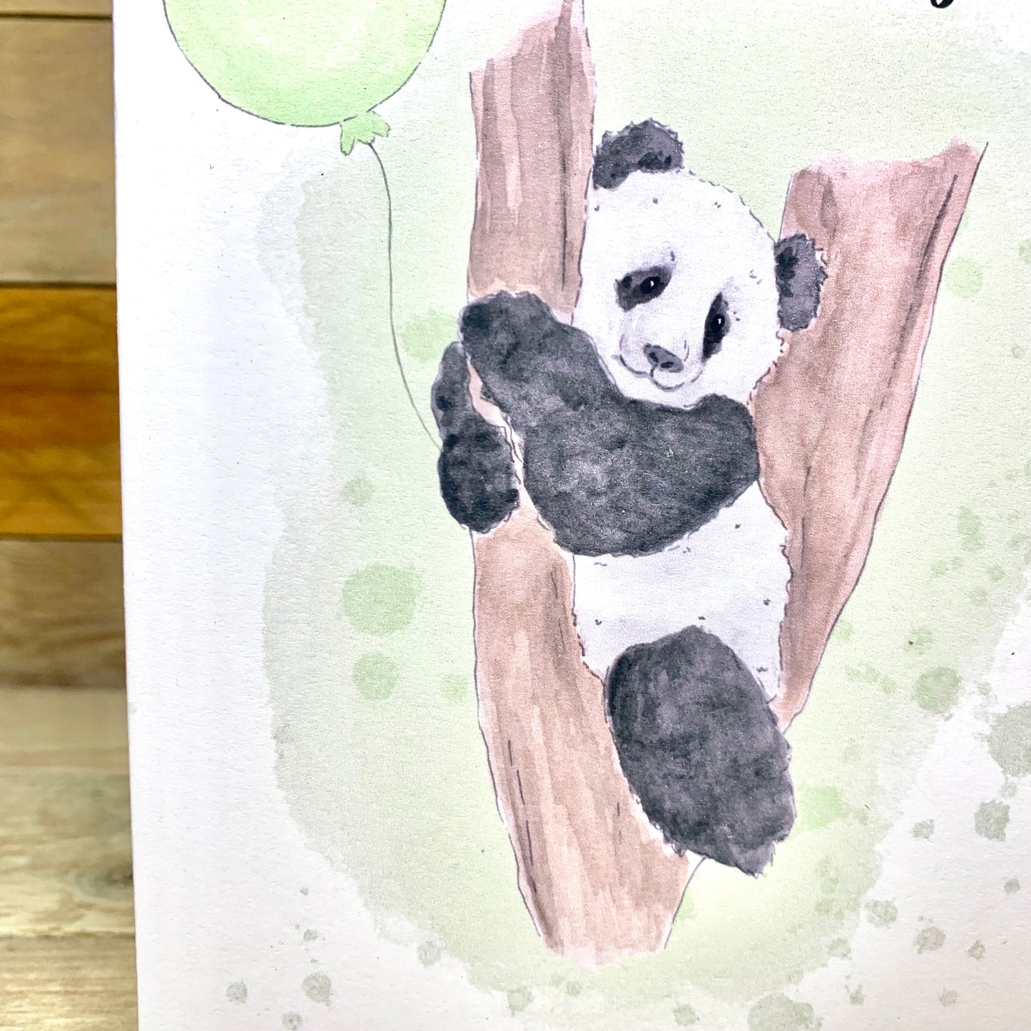 Peach the Panda New Baby Card