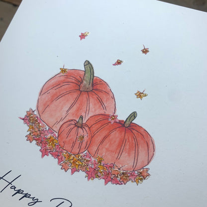 Pumpkin Birthday Card - Arty Bee Designs 