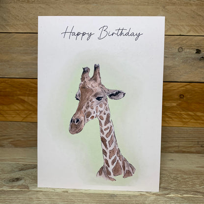 Three Metre Peter The Giraffe Birthday Card