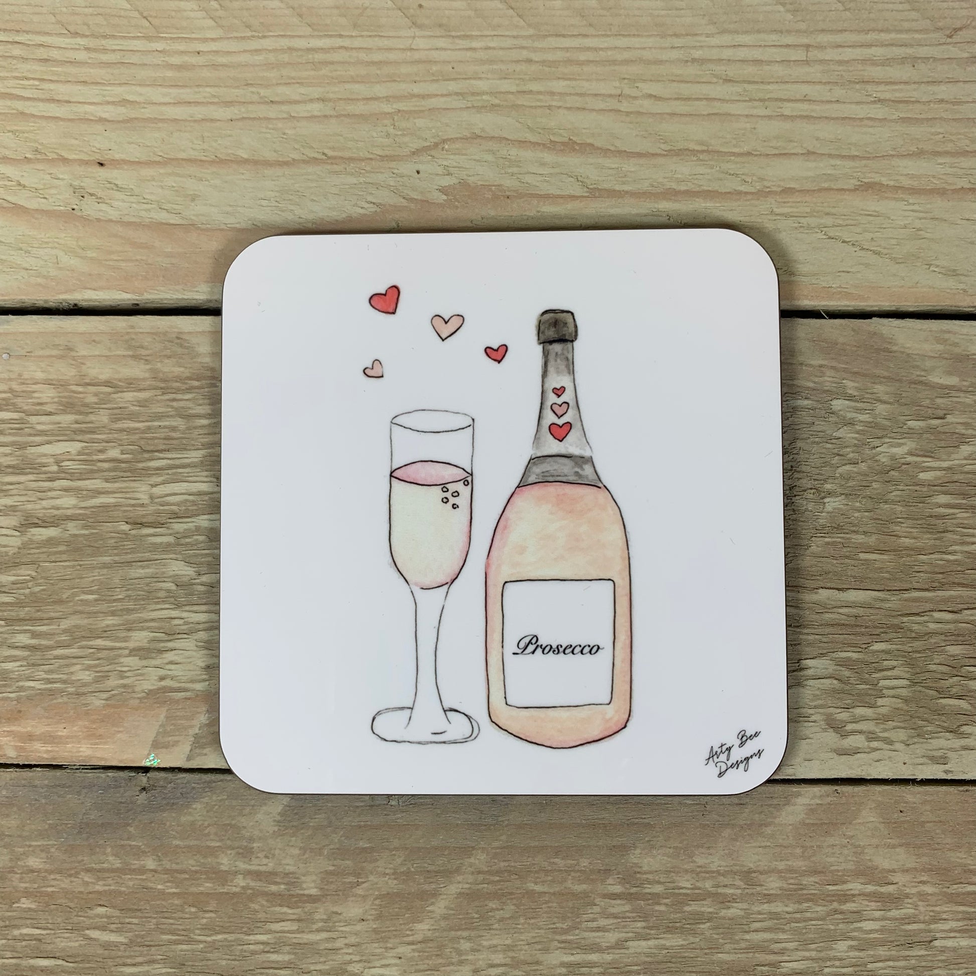 Prosecco Coaster - Arty Bee Designs 