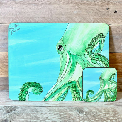 Octopus Coaster and Placemat Set