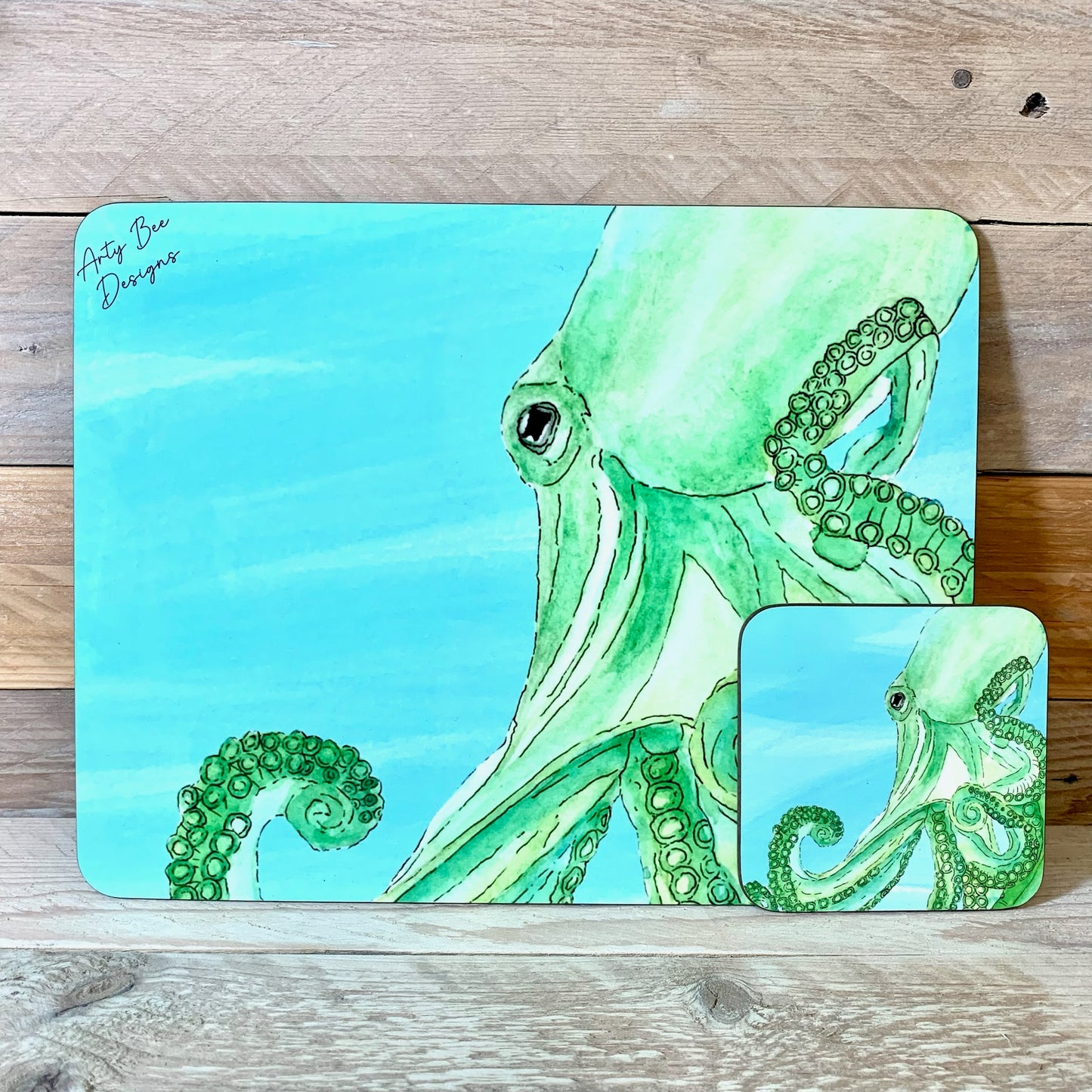 Octopus Coaster and Placemat Set