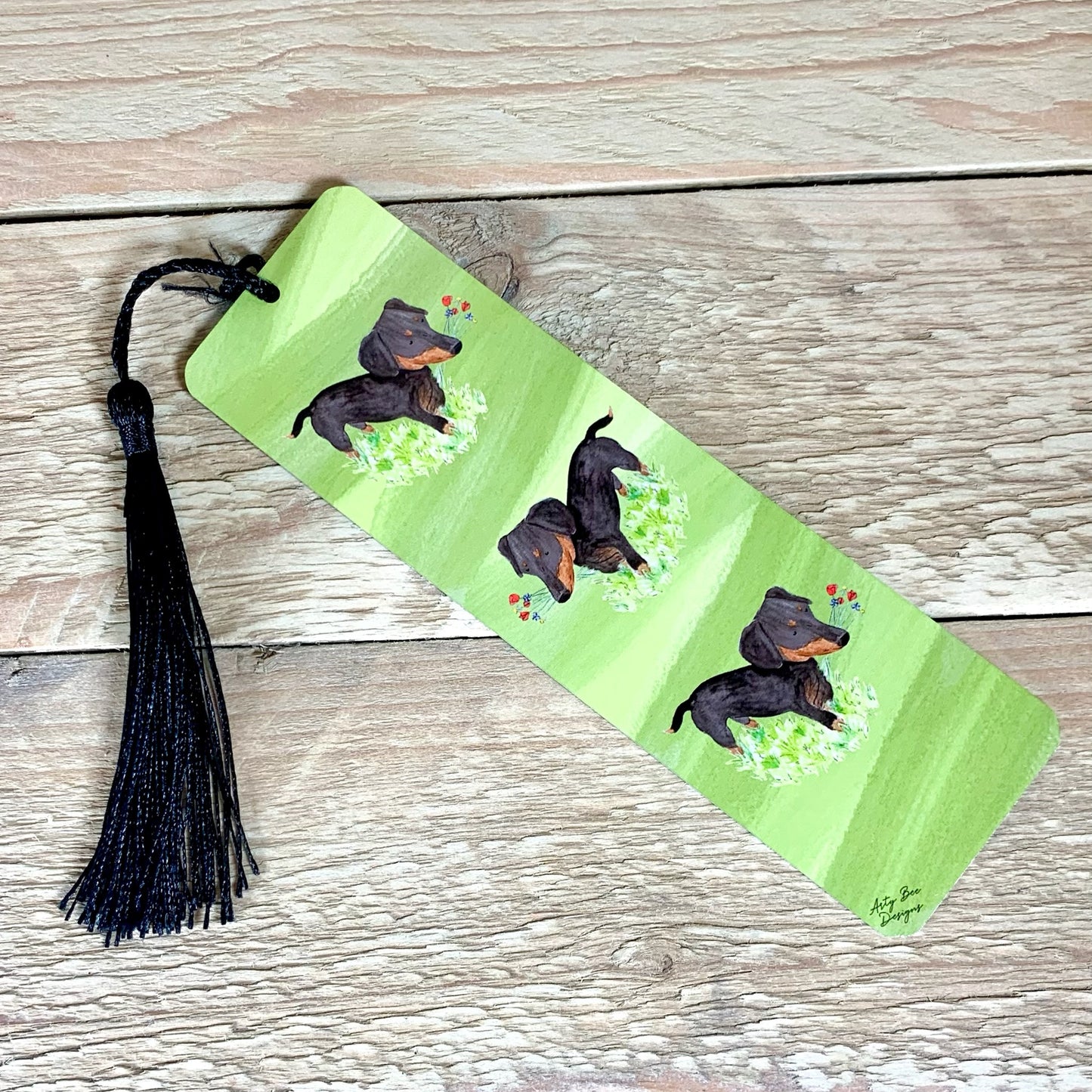 Sausage Dog Metal Bookmark With Tassel