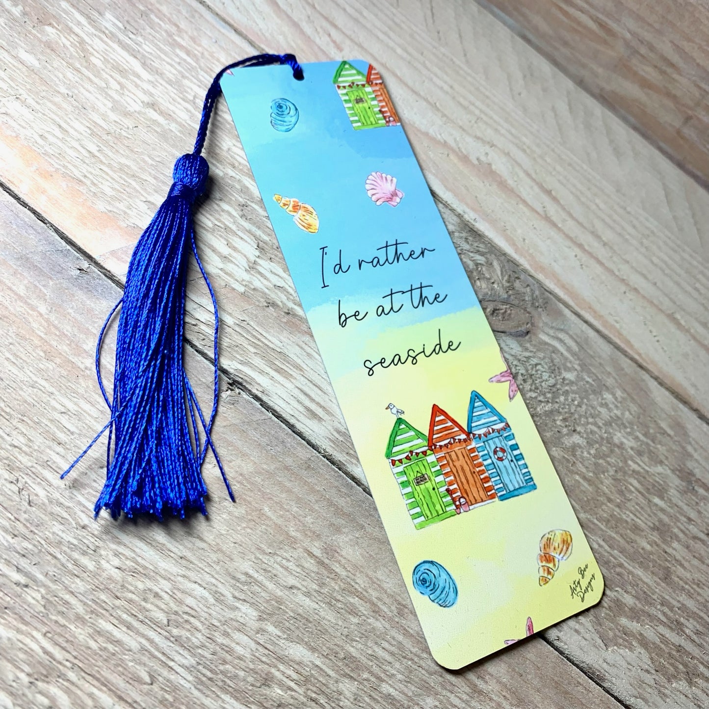 Seaside Metal Bookmark With Tassel