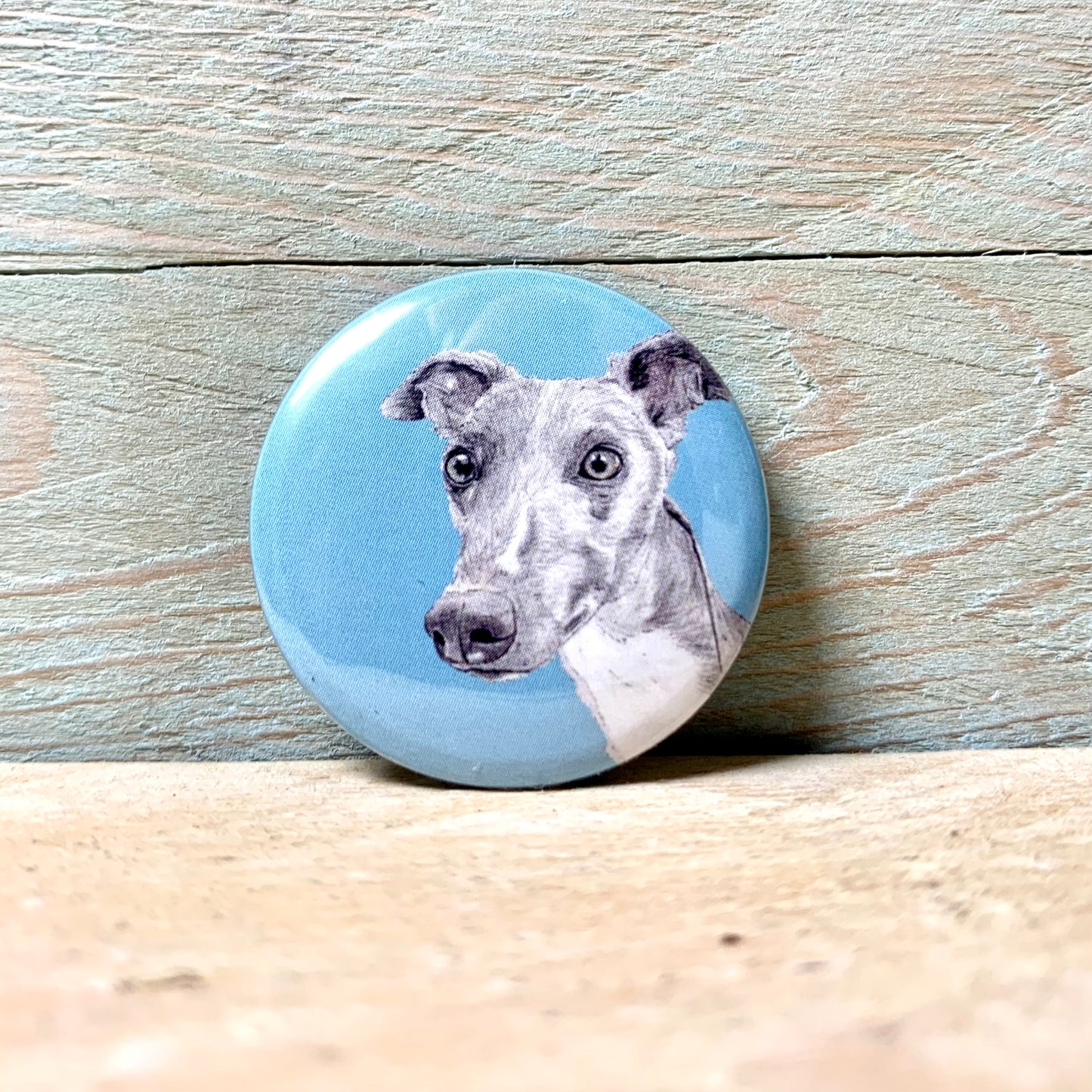 Blue Whippet Pin Badge