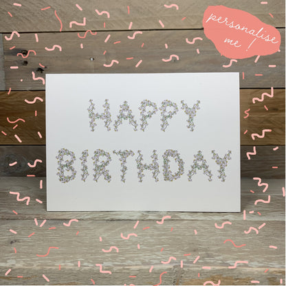 Daisy Chain Birthday Card - Arty Bee Designs 