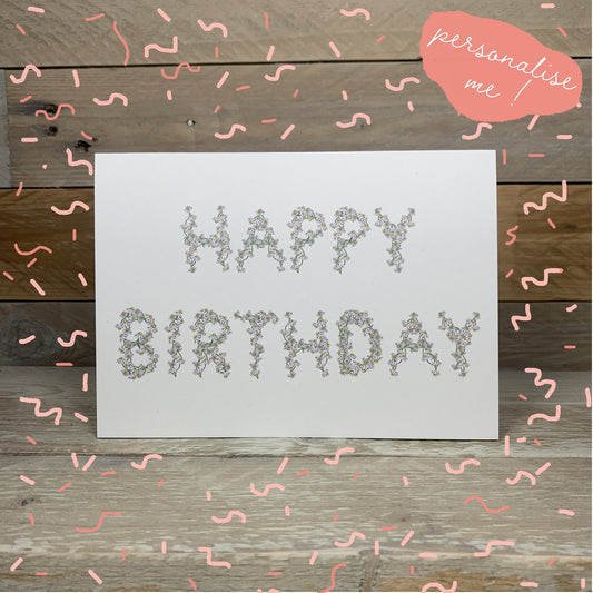 Daisy Chain Birthday Card - Arty Bee Designs 