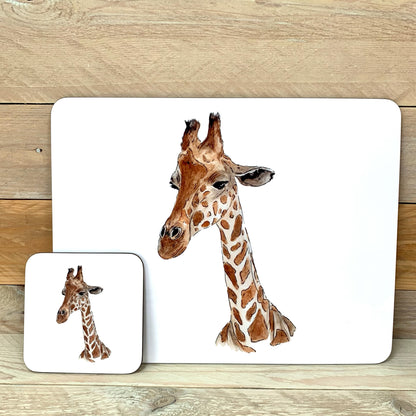 Giraffe Coaster and Placemat Set