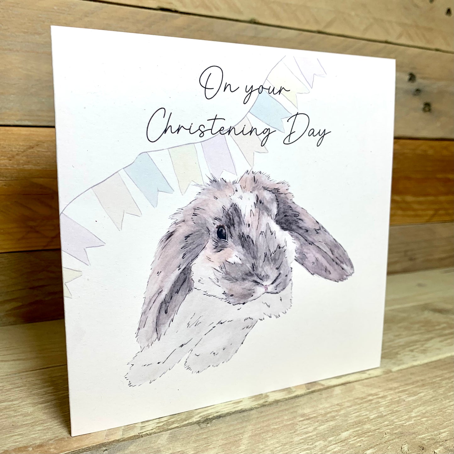 Just Benji The Bunny Christening Card