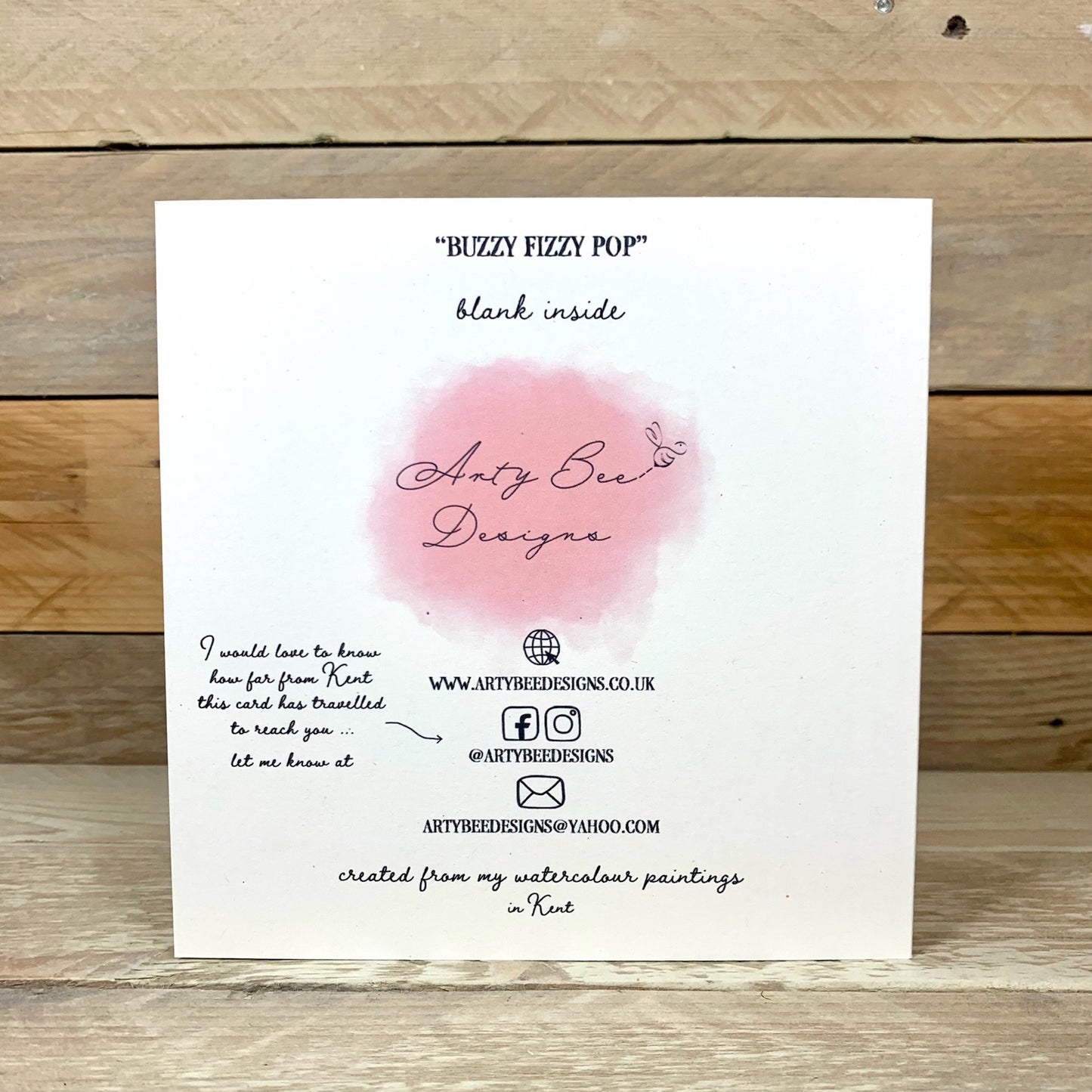 Buzzy Fizzy Pop Congratulations Card - Arty Bee Designs 