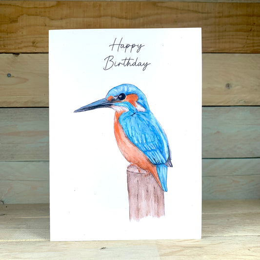 Beaky Blue The Kingfisher Birthday Card