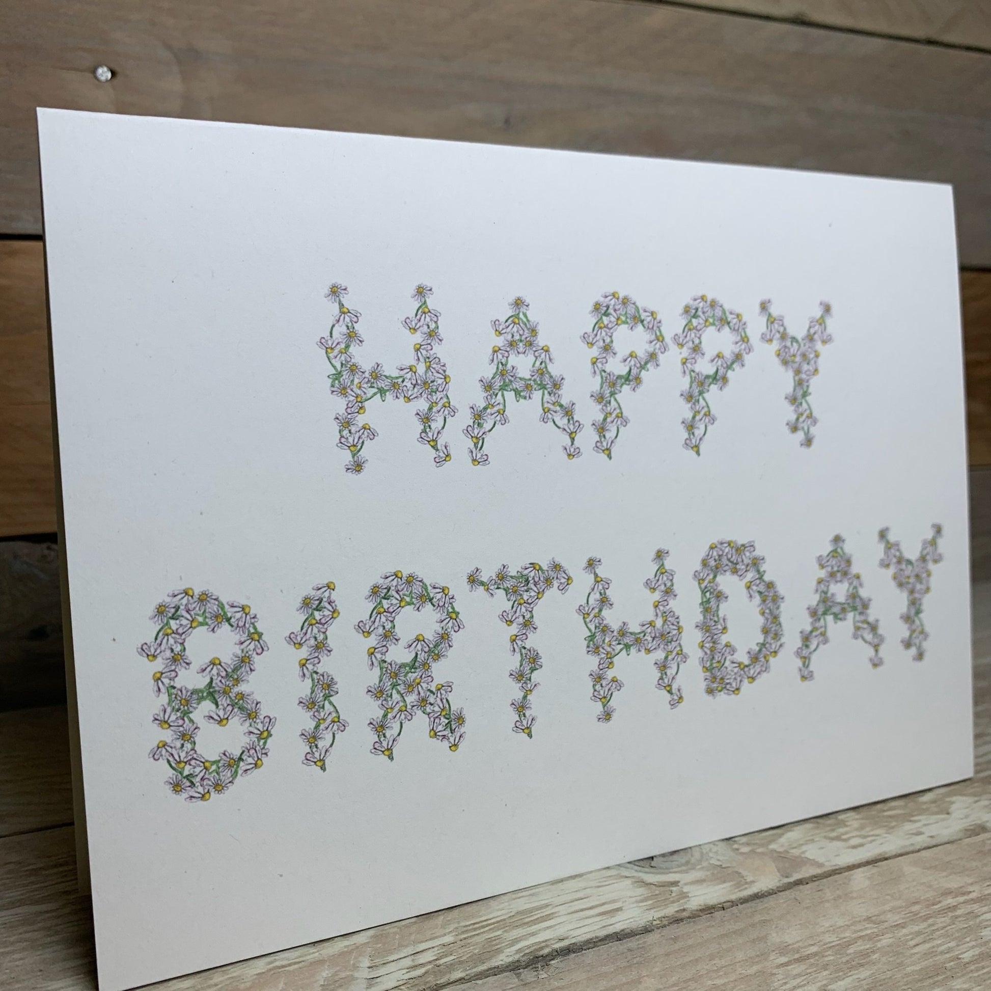 Daisy Chain Birthday Card - Arty Bee Designs 