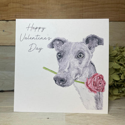 Long Noses and Roses Valentine's Card