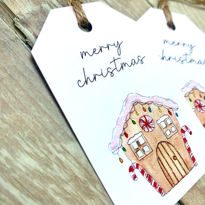 Gingerbread House Christmas Gift Tags