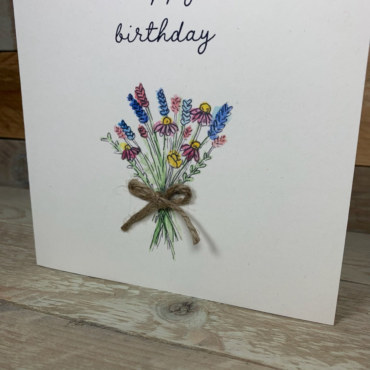 Meadow Bouquet Birthday Card - Arty Bee Designs 