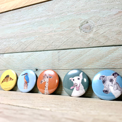 Blue Whippet Pin Badge