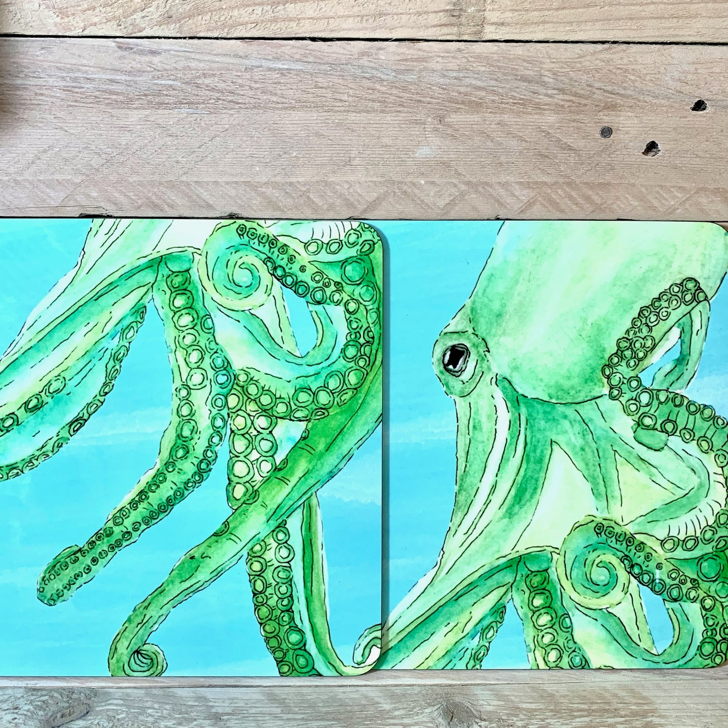 Octopus Coaster and Placemat Set