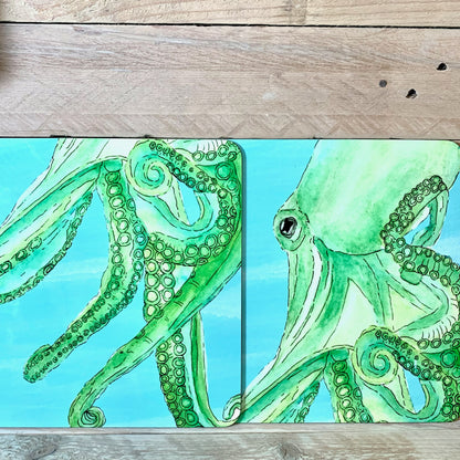 Octopus Coaster and Placemat Set
