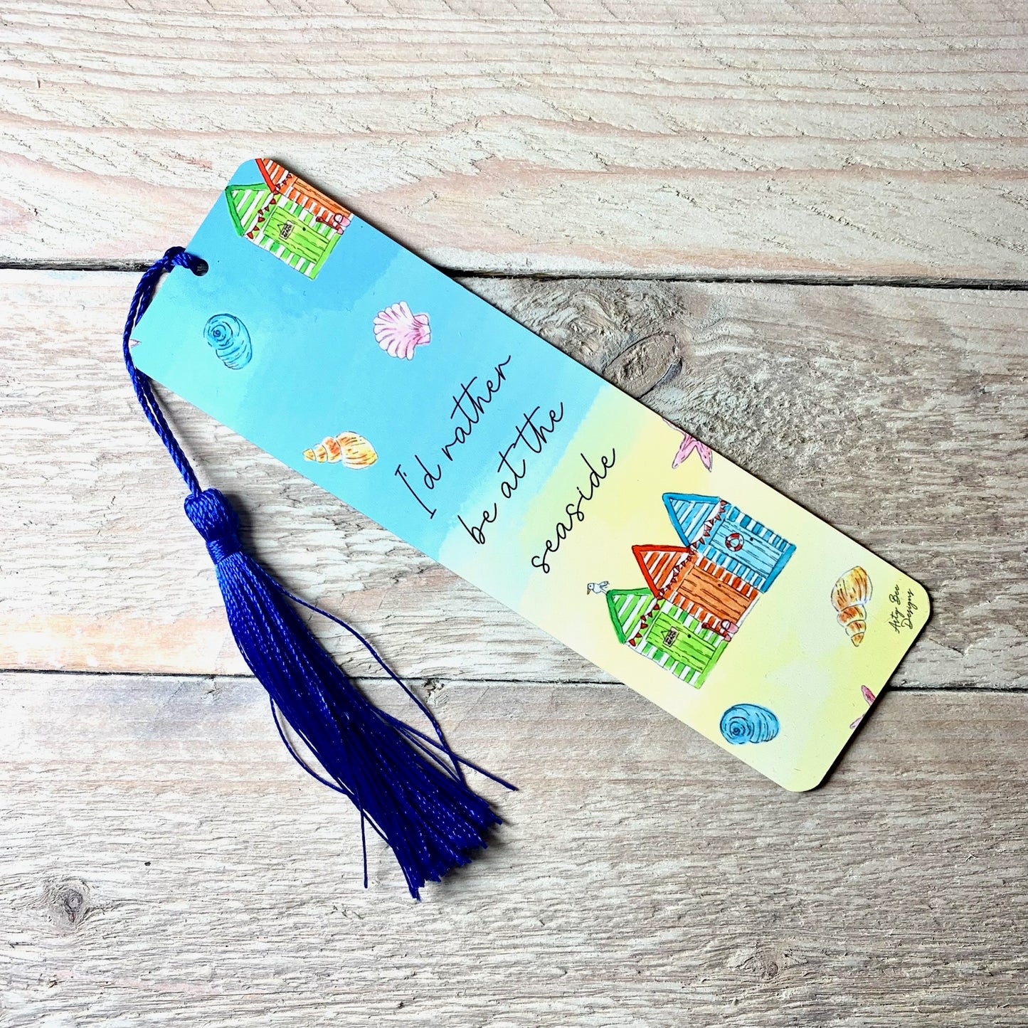 Seaside Metal Bookmark With Tassel