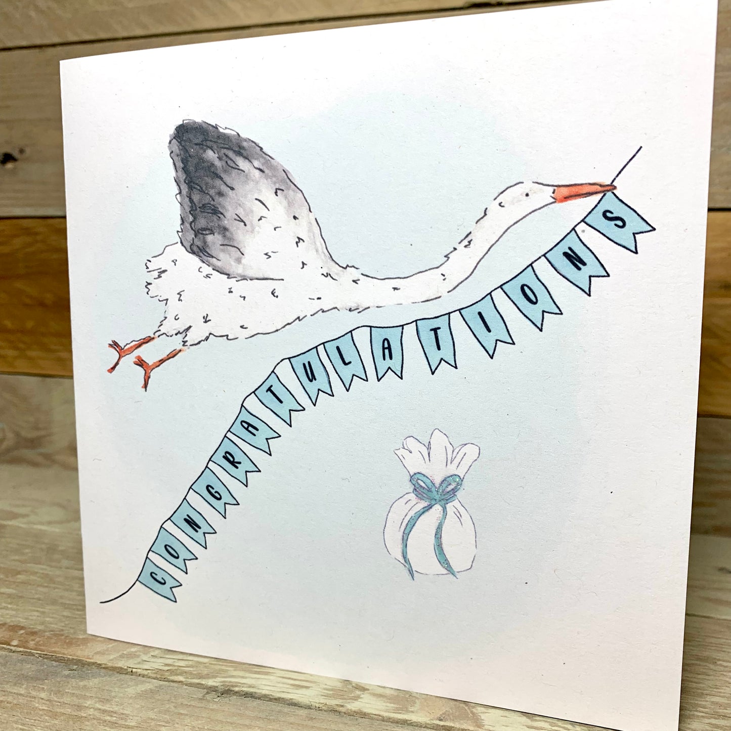 Special Delivery New Baby Blue Card