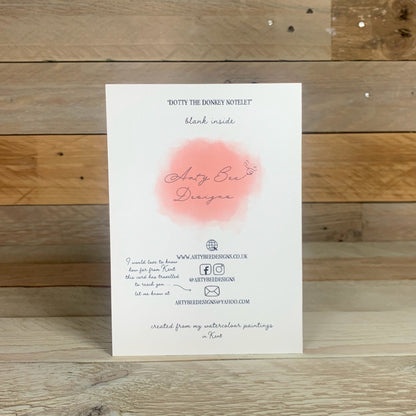 Dotty the Donkey Notelet - Arty Bee Designs 