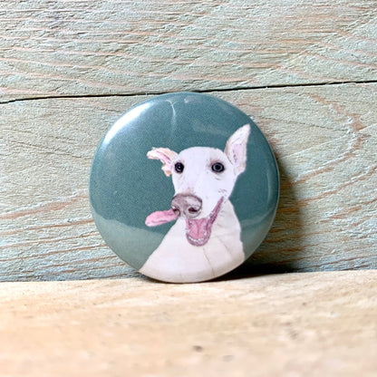 Funny Face Dog Pin Badge