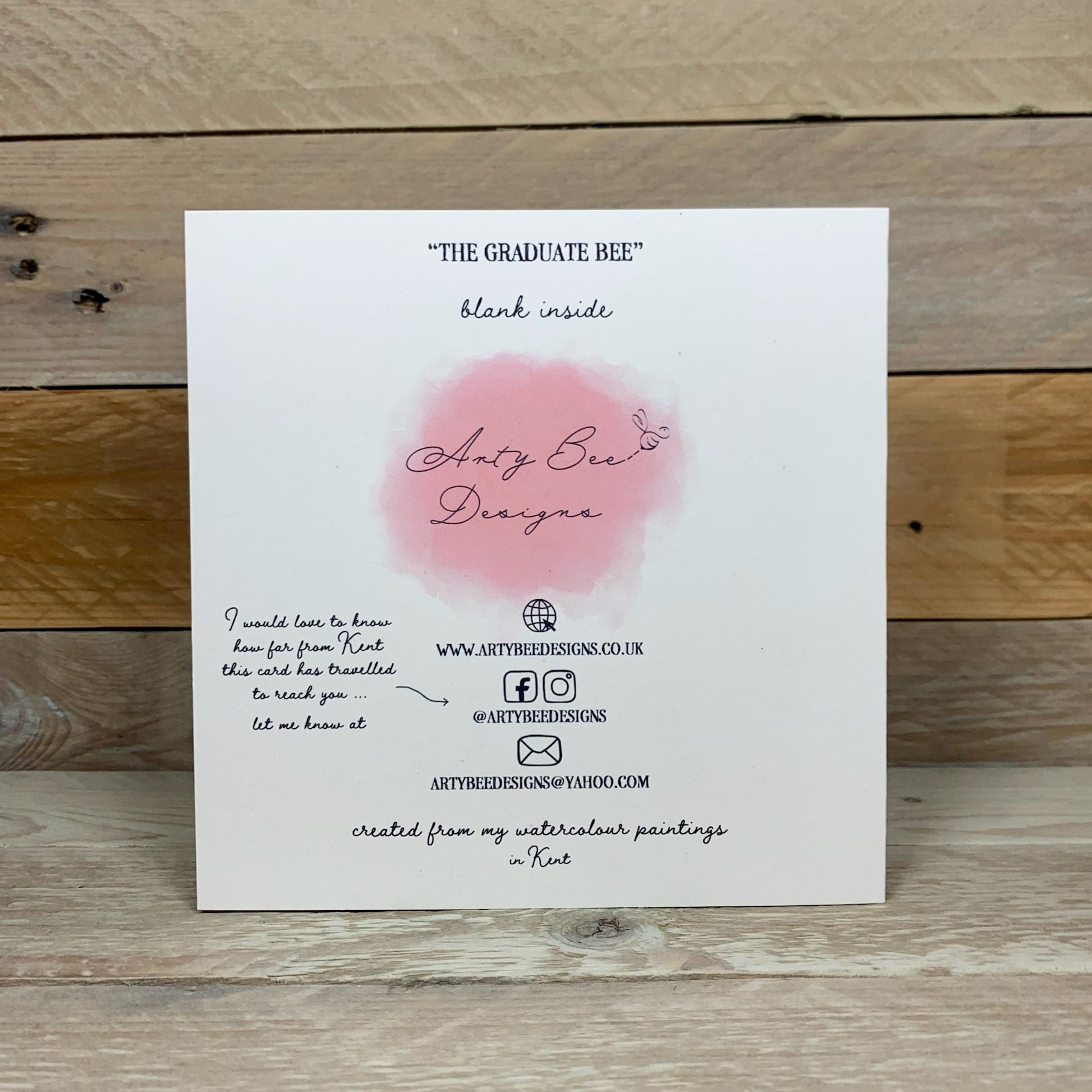 The Graduate Bee Card - Arty Bee Designs 