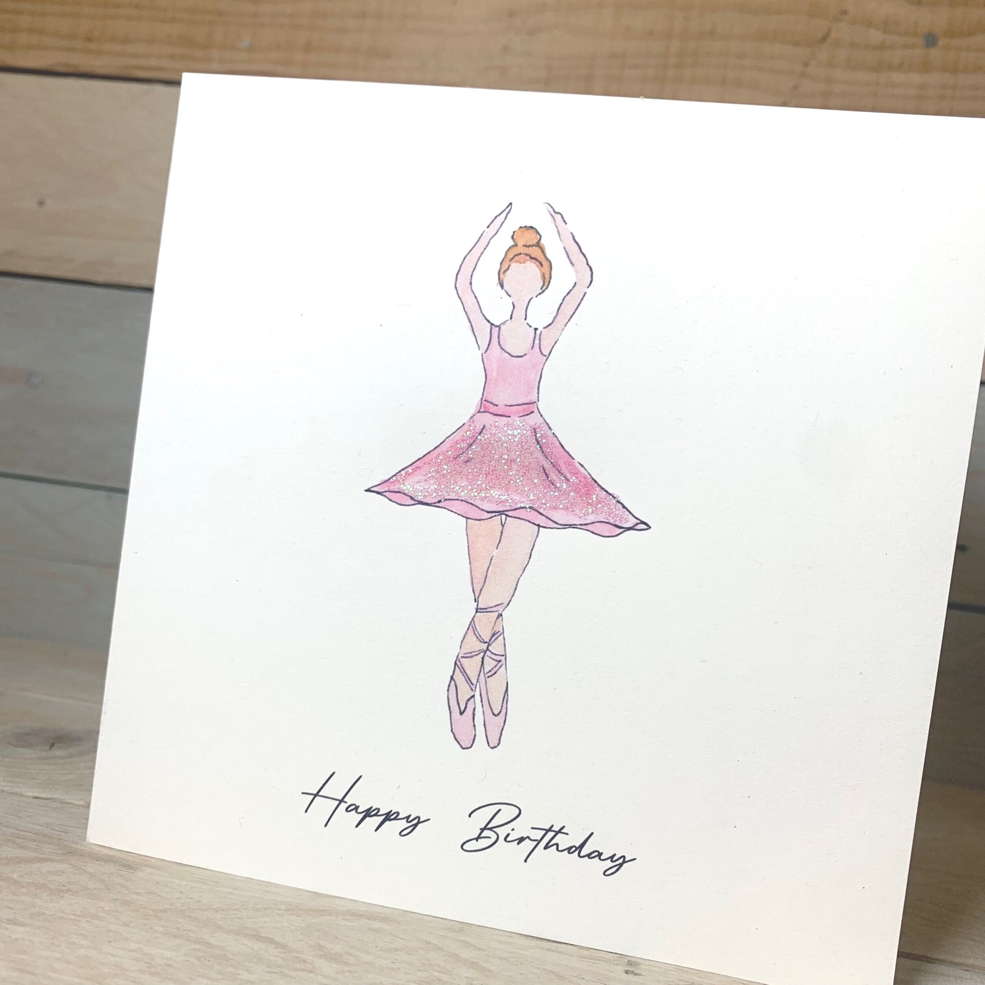 Bella the Ballerina Birthday Card - Arty Bee Designs 