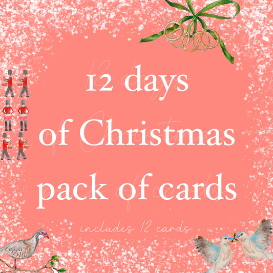 12 Days of Christmas Pack of Cards - Arty Bee Designs 