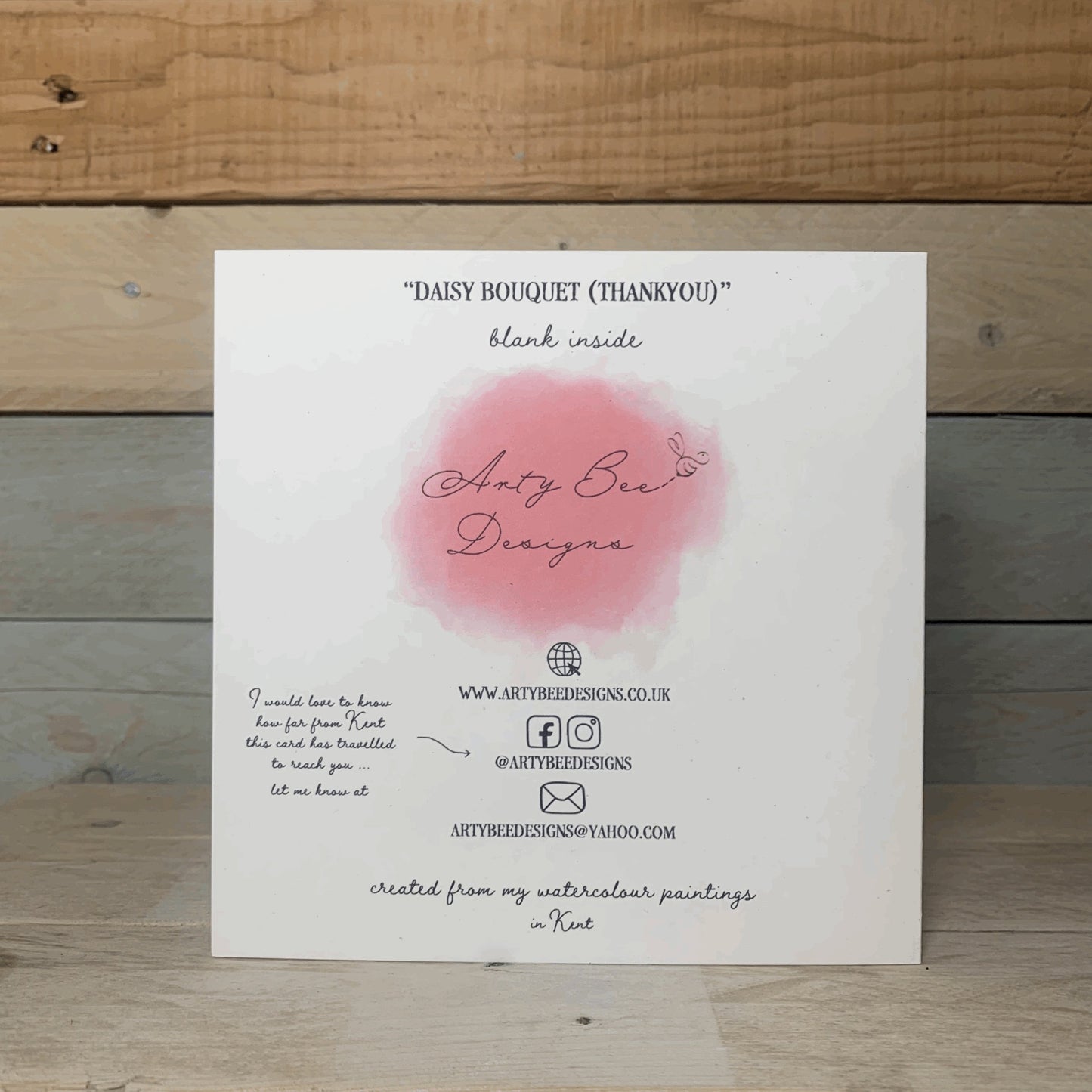 Daisy Bouquet Thankyou Card - Arty Bee Designs 