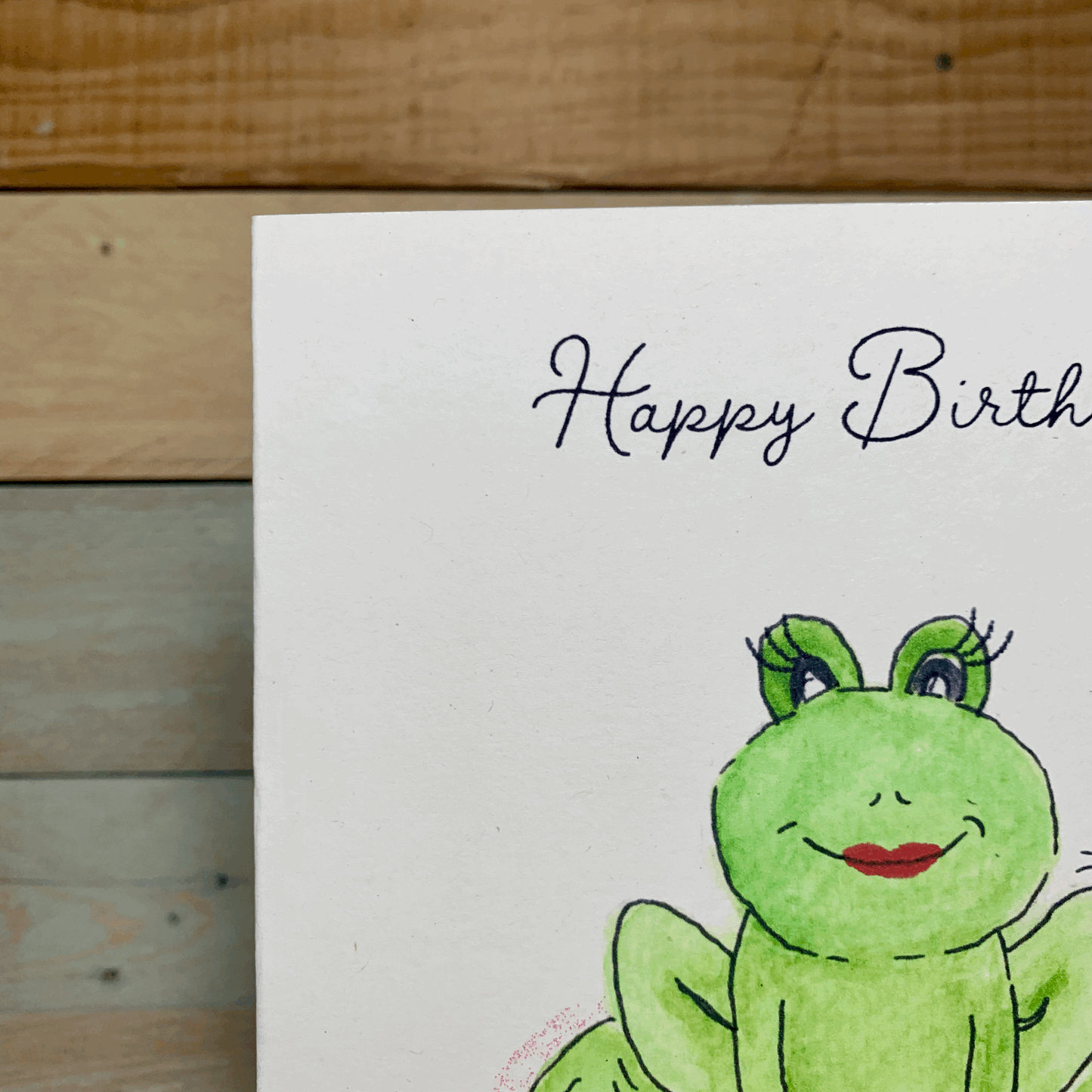 Fiona the Frog Birthday Card - Arty Bee Designs 