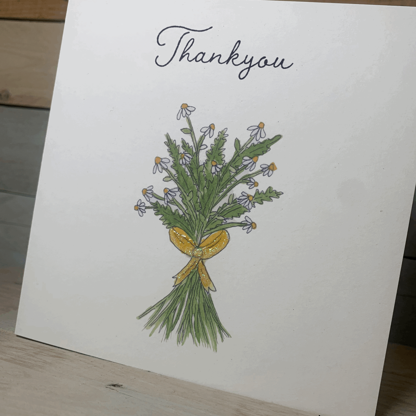 Daisy Bouquet Thankyou Card - Arty Bee Designs 