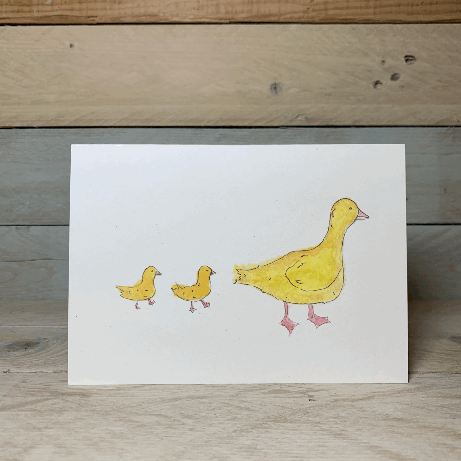 Duck and Duckling Notelet - Arty Bee Designs 